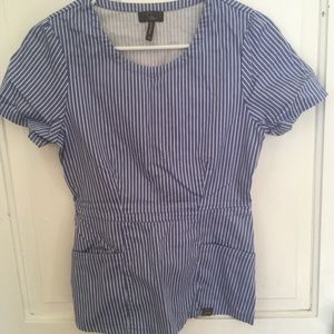 Jaanuu Peplum Scrub Top